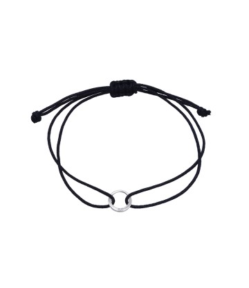 Circle with Black Nylon Bracelet BRS-1256